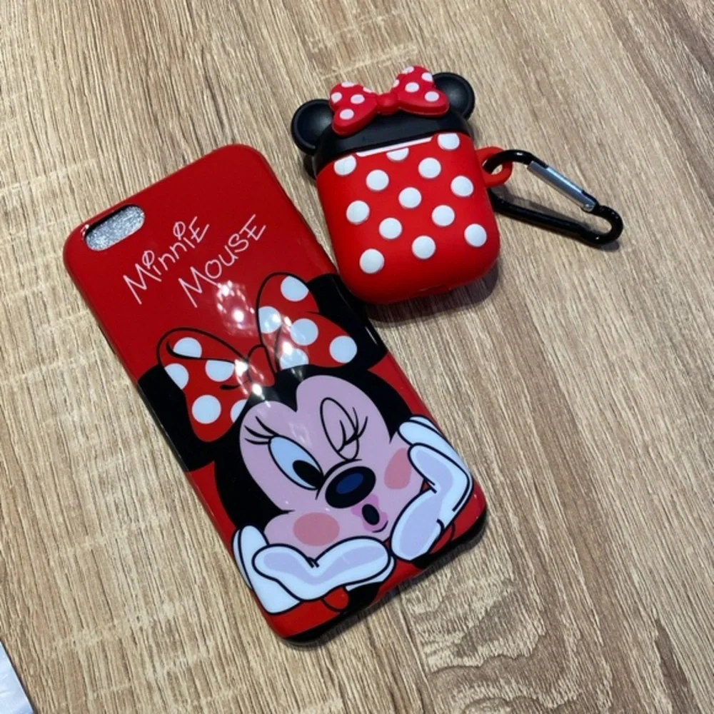 Minnie iPhone Case For iPhone 6/6s + AirPods Case